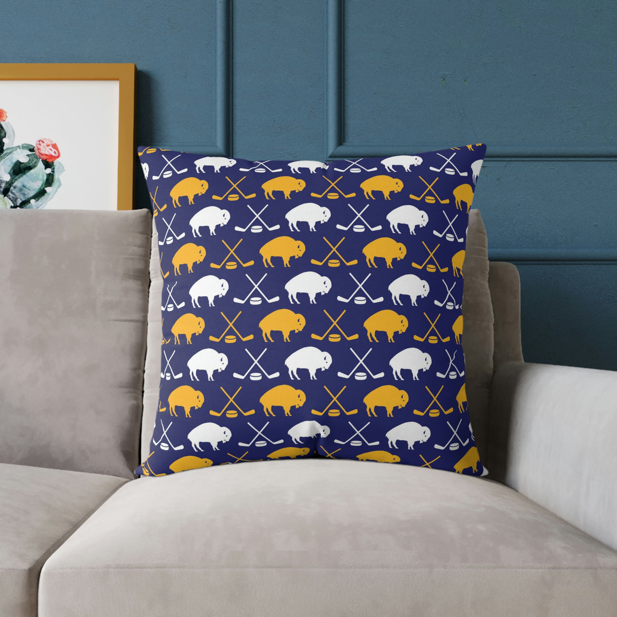 Buffalo Hockey - Spun Polyester Pillow – Buffalo Apparel Company