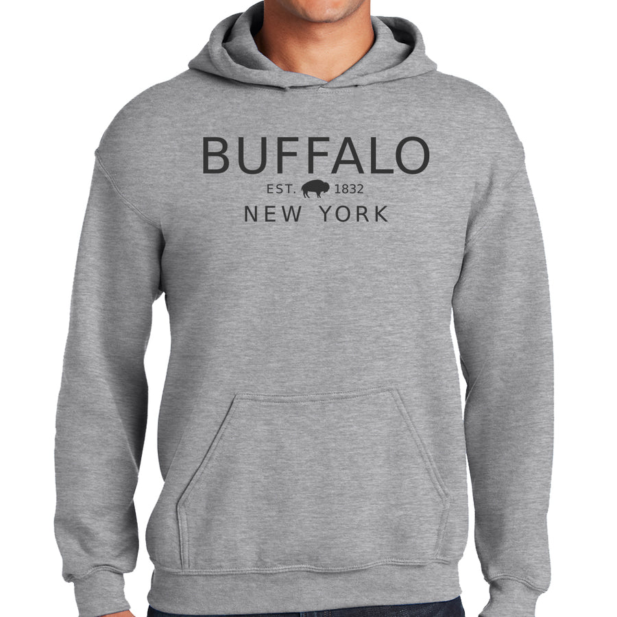 Buffalo NY 1832 Sport Gray Hooded Sweatshirt